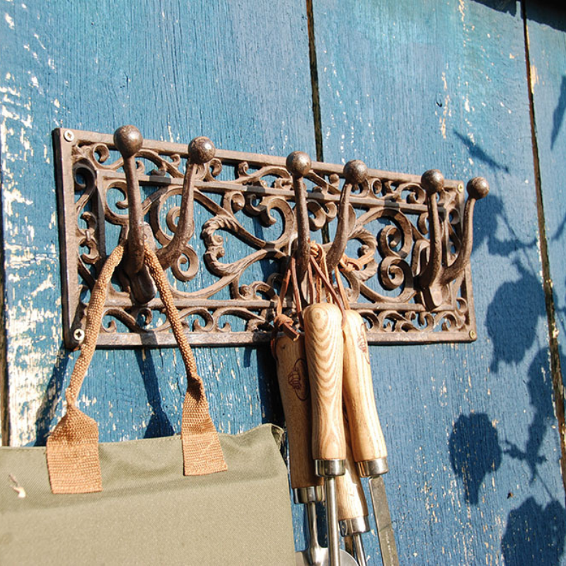 15 Crochets Métalliques Porte-outils De Jardin - Avec 30 Vis, Clips Antidérapants Rouges - 11