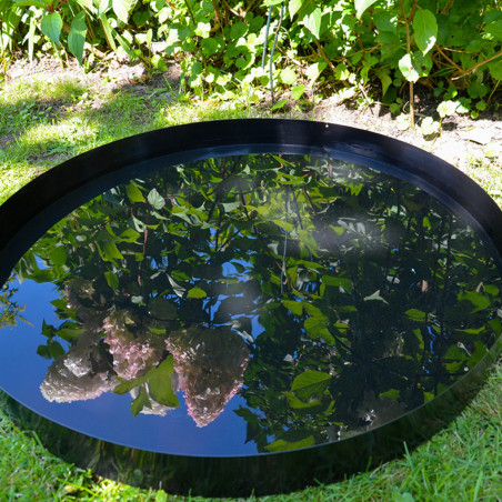 Miroir d'eau de jardin rond 75cm