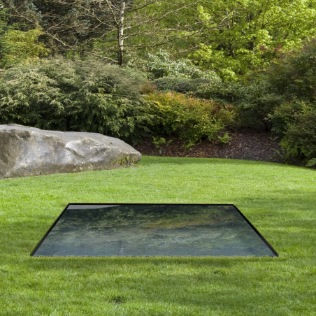 Miroir d'eau de jardin carré 78cm