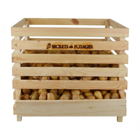 Caisse bois stockage pommes de terre