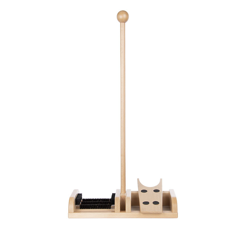 Brosse en bois avec tire-bottes int ext