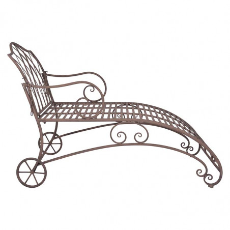 Chaise longue de jardin en métal