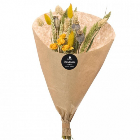 Fleurs séchées jaunes en bouquet 50 cm