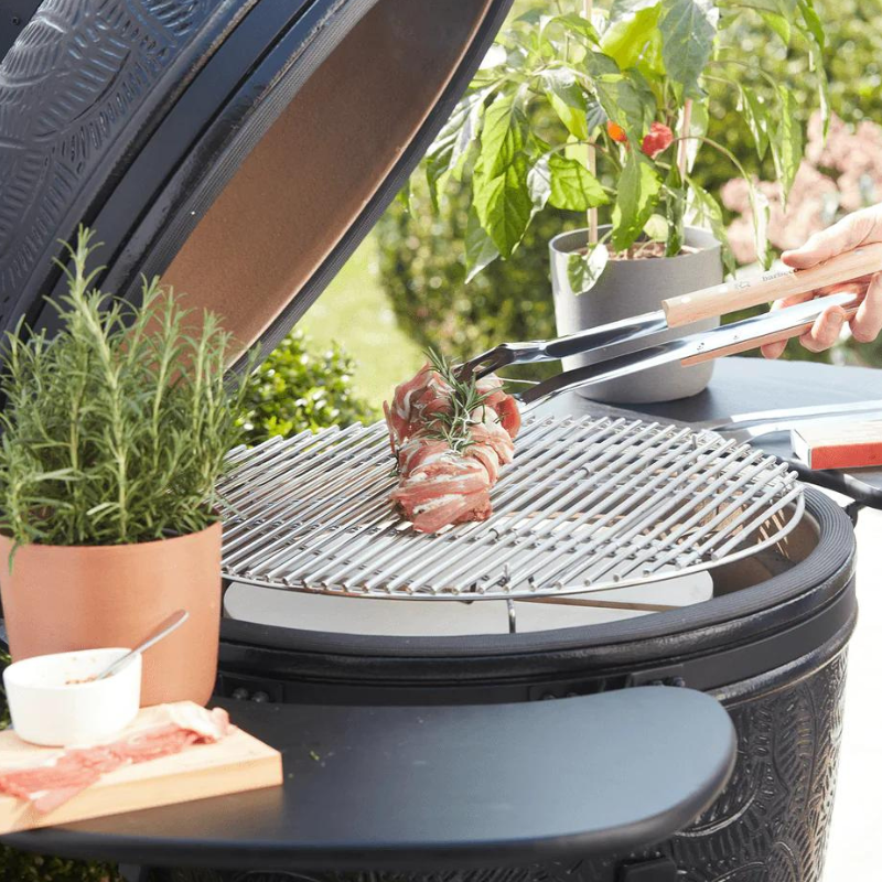 Barbecue Charbon De Bois Lone Star Ø45 Cm - Avec Couvercle, Cendrier Amovible Et Système Aération