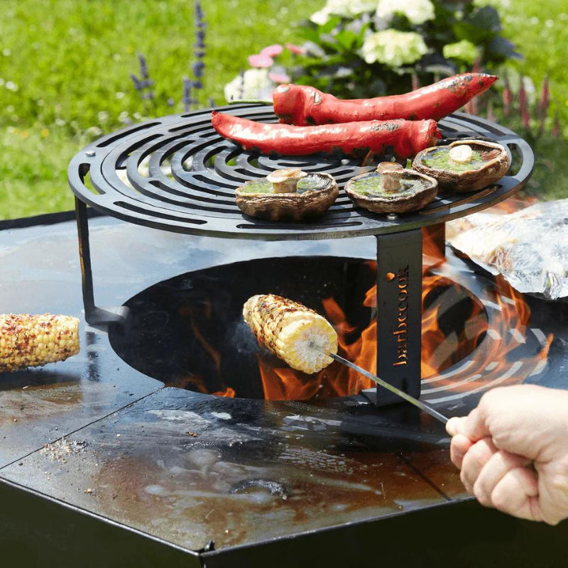 Support dynamic centre et grille surélevée pour BBQ nestor