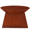 Brasero Acier Rouille sur socle