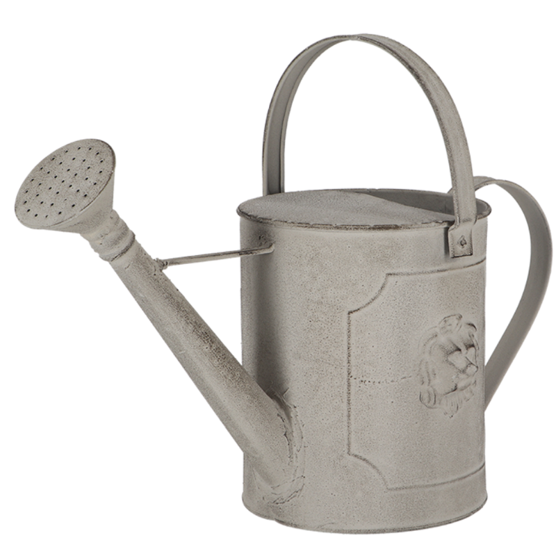 Arrosoir 10L Acier Galvanisé Guillouard - Pomme Galva Avec Grille Laiton, Gris - Robuste Et Confortable