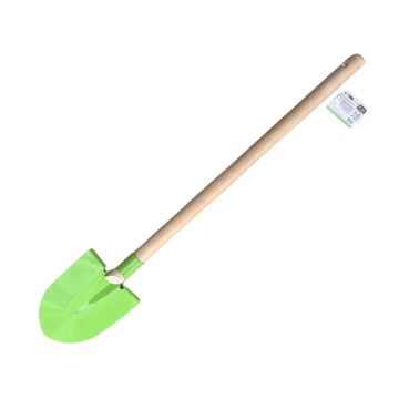 Pelle pour enfant en bois et métal vert