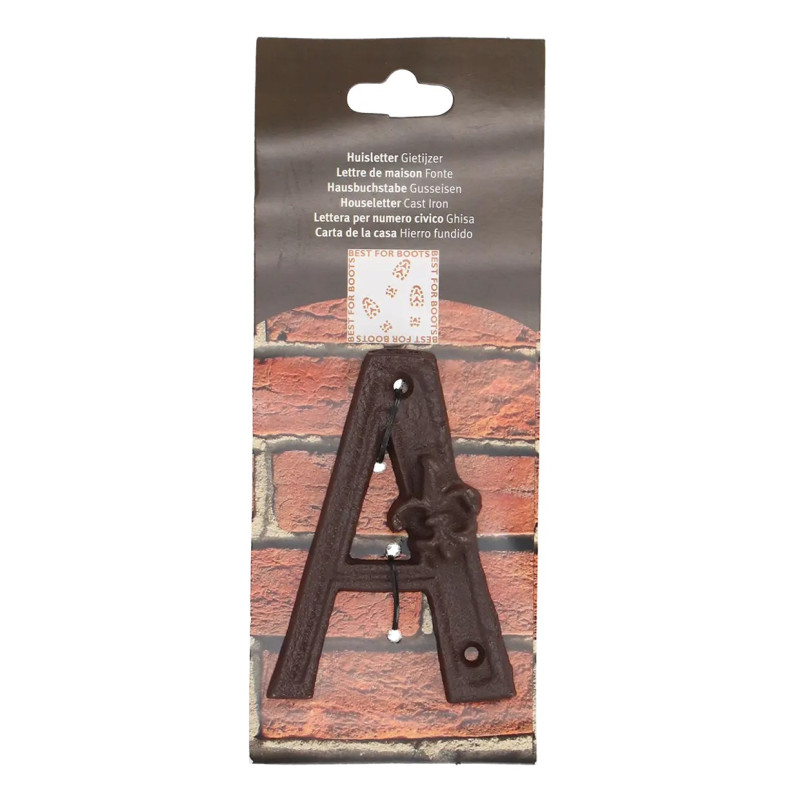 Lettre de maison A en fonte