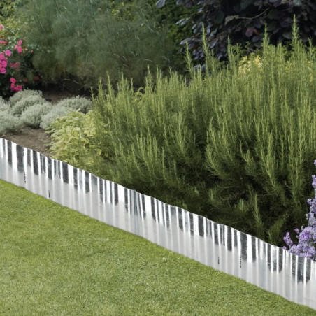 Bordure jardin ondulée acier galvanisé 500x14cm