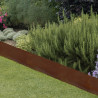 Bordure jardin acier rouillé motif 105x35cm