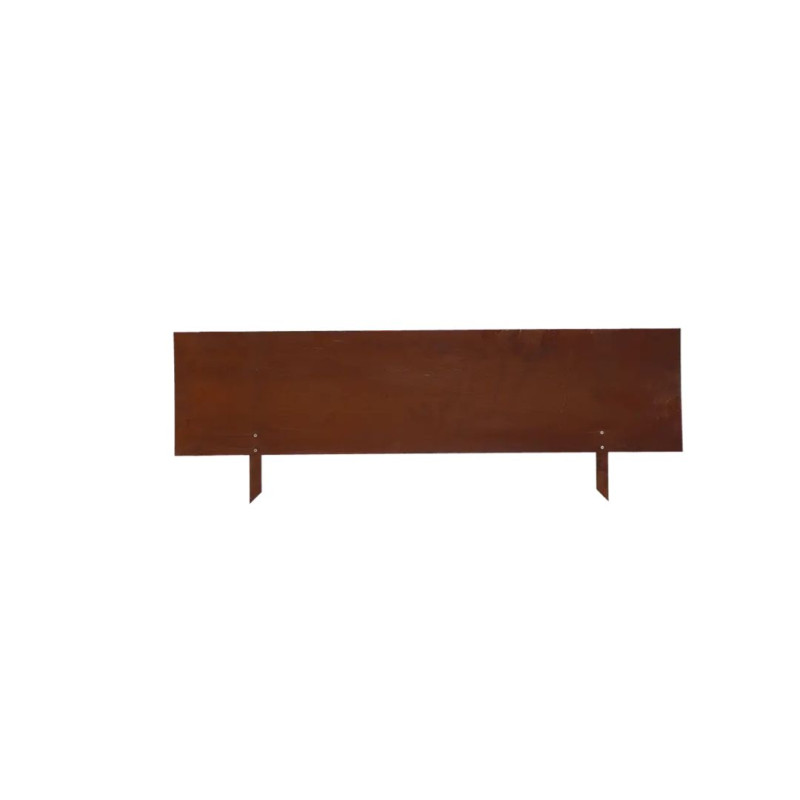 Bordure jardin acier rouillé motif 105x35cm