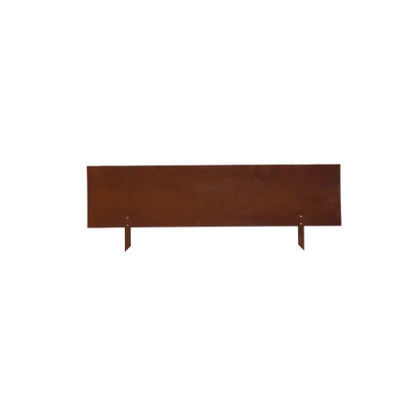 Bordure jardin acier rouillé motif 105x35cm