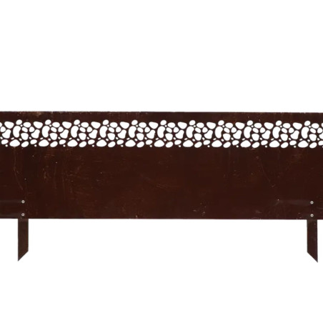 Bordure jardin acier rouillé ajouré 105x35cm