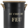 Seau à pellets - Tabouret 2 en 1 Au coin du feu