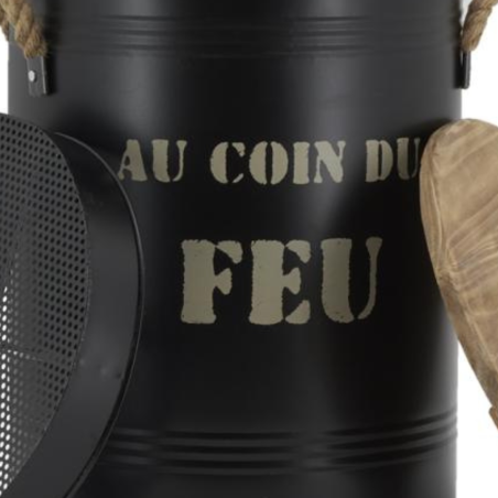 Seau à pellets - Tabouret 2 en 1 Au coin du feu