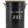 Seau à pellets - Tabouret 2 en 1 Au coin du feu