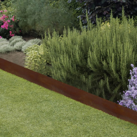 Bordure pelouse acier corten 105x22cm