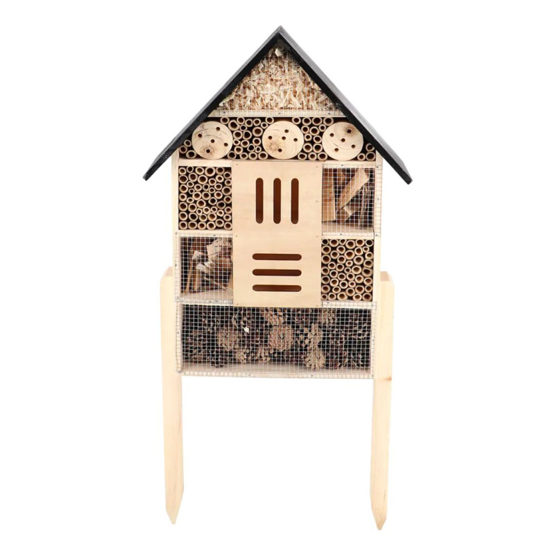 Hôtel à insectes sur pieds 37x11x86cm