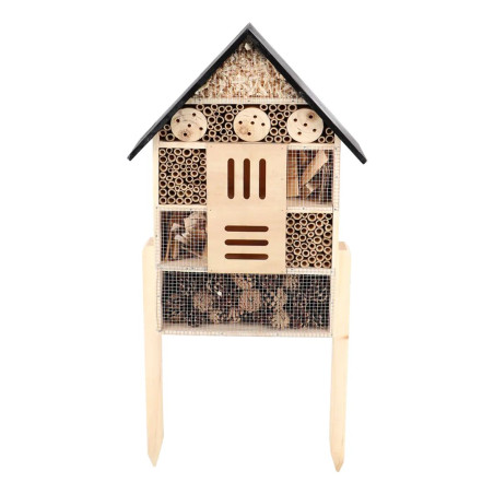 Hôtel à insectes sur pieds 37x11x86cm
