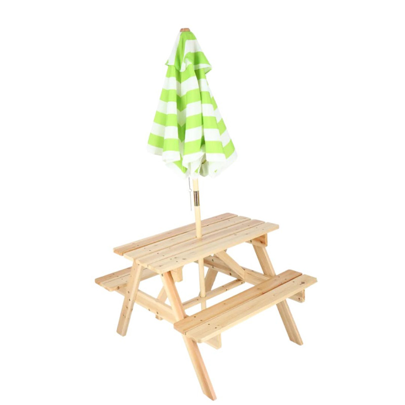 Table picnic enfant avec parasol