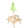 Table picnic enfant avec parasol