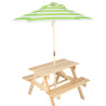 Table picnic enfant avec parasol