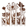 Paravent jardin métal Fleurs 87x117cm