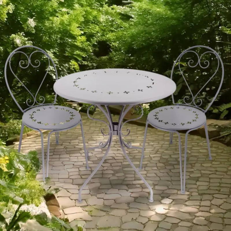 Table ronde jardin métal 70x71cm