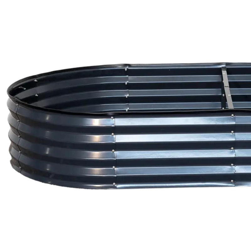 Jardinière de sol métal anthracite 182x91x31cm