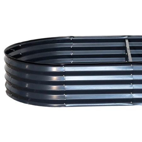 Jardinière de sol métal anthracite 182x91x31cm