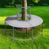 Banc tour d'arbre métal 123x123x90cm