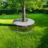 Banc tour d'arbre métal 123x123x90cm
