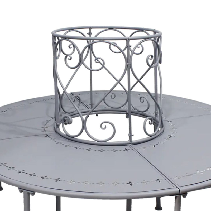 Banc tour d'arbre métal 123x123x90cm
