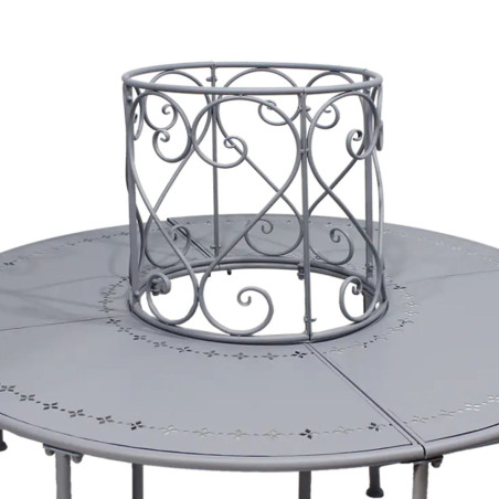 Banc tour d'arbre métal 123x123x90cm