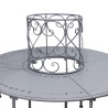 Banc tour d'arbre métal 123x123x90cm