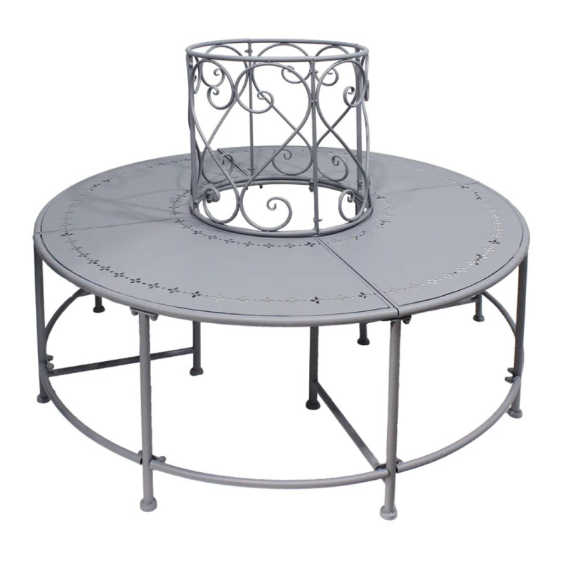 Banc tour d'arbre métal 123x123x90cm