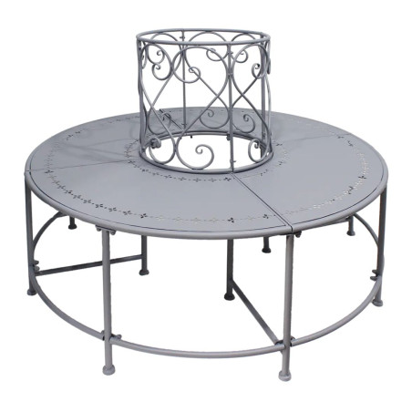 Banc tour d'arbre métal 123x123x90cm