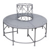 Banc tour d'arbre métal 123x123x90cm