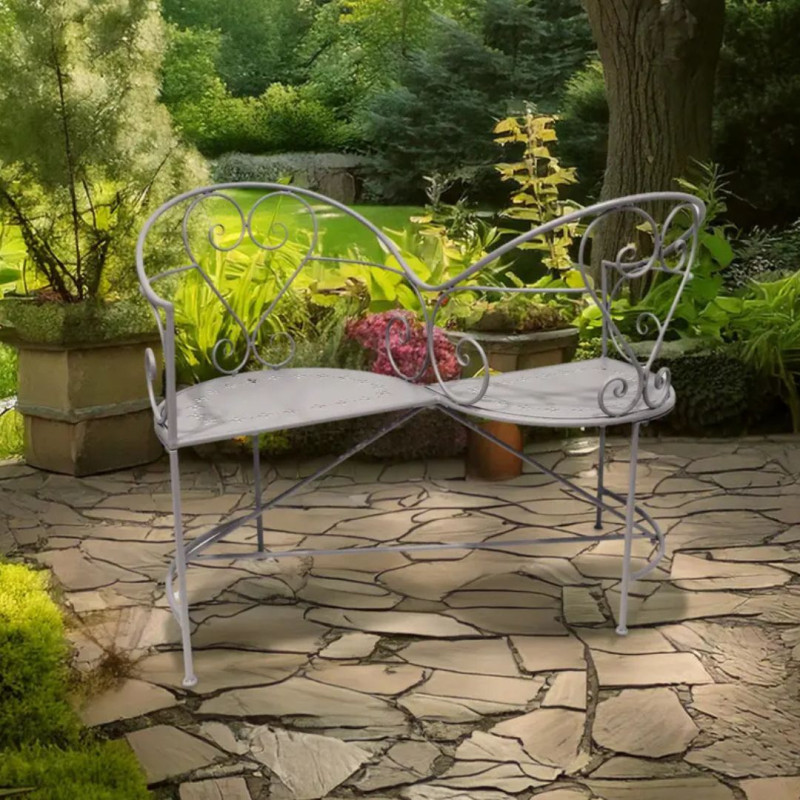 Banc des amoureux métal 114x77x87cm