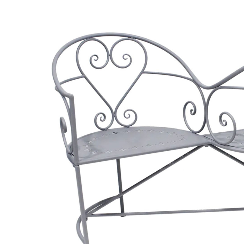 Banc des amoureux métal 114x77x87cm