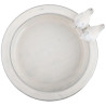 Bain oiseau sur pied Céramique crème 41x47cm