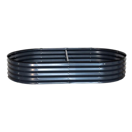 Jardinière de sol métal anthracite 121x61x31cm