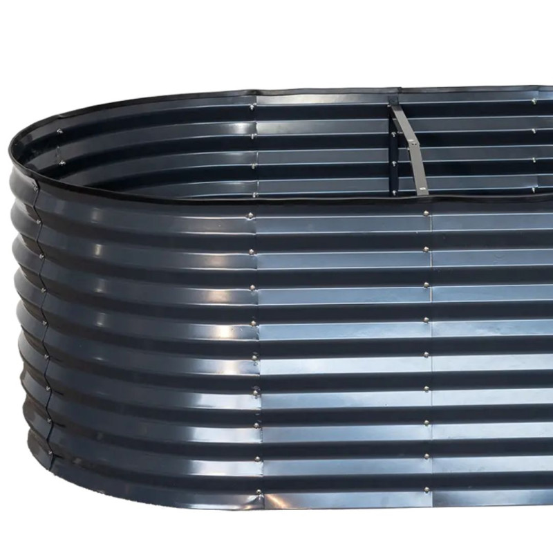 Carré potager métal anthracite 153x92x59cm