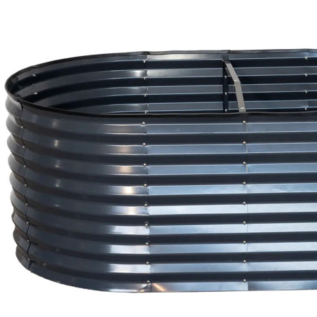 Carré potager métal anthracite 153x92x59cm