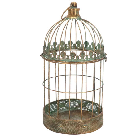 Lot de 2 cages oiseau déco Métal vieilli