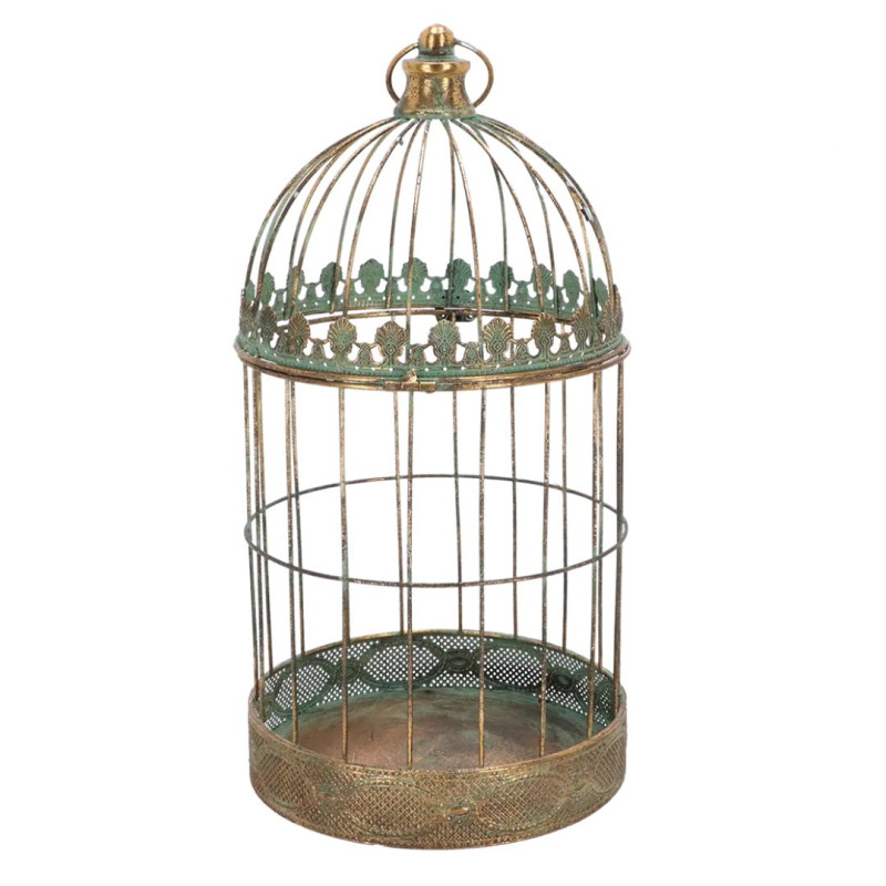 Lot de 2 cages oiseau déco Métal vieilli