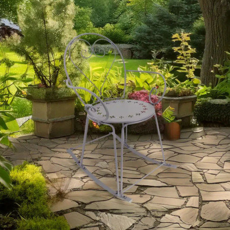 Chaise à bascule en fer rocking chair