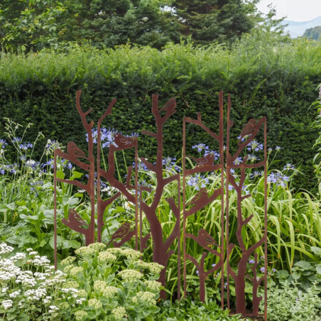 Paravent jardin métal Oiseaux 87x117cm
