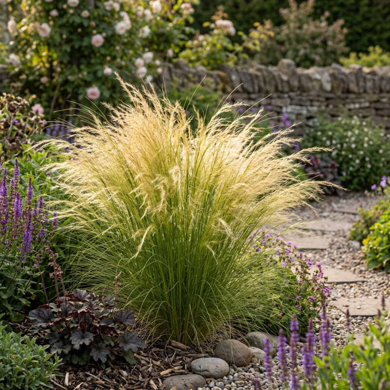 Cheveux dange tenuissima Pony Tails Pot 3L - Stipa tenuissima Pony Tails